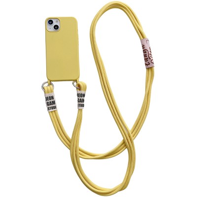 Чехол TPU two straps California для Apple iPhone 13 (6.1") Желтый Чехол TPU two straps California для Apple iPhone 13 (6.1") Желтый