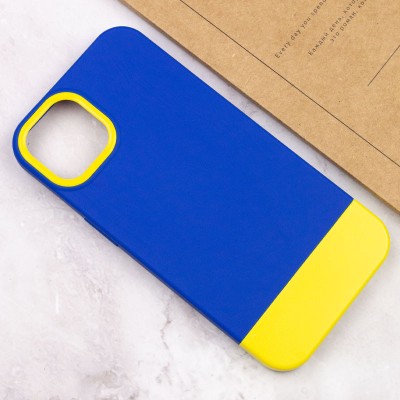 Чехол TPU+PC Bichromatic для Apple iPhone 11 (6.1") Navy Blue / Yellow