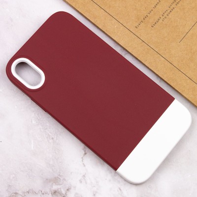 Чехол TPU+PC Bichromatic для Apple iPhone XR (6.1") Wine / White Чехол TPU+PC Bichromatic для Apple iPhone XR (6.1") Wine / White