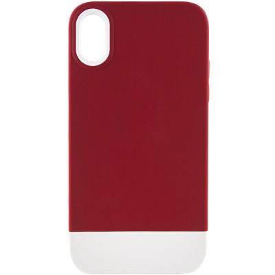 Чехол TPU+PC Bichromatic для Apple iPhone XR (6.1") Wine / White Чехол TPU+PC Bichromatic для Apple iPhone XR (6.1") Wine / White