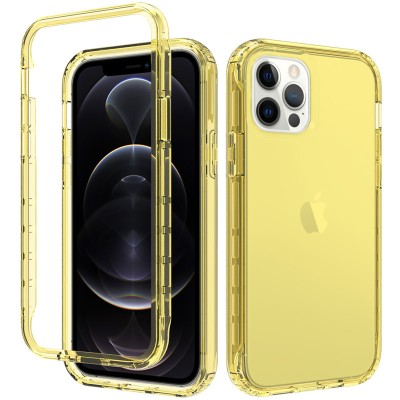 Чехол TPU+PC Full Body с защитой 360 для Apple iPhone 12 Pro / 12 (6.1") Желтый
