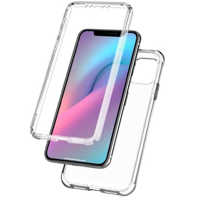 Чехол TPU+PC Full Body с защитой 360 для Apple iPhone 12 Pro / 12 (6.1") Прозрачный