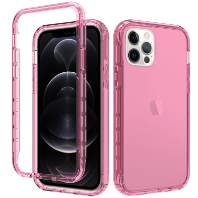 Чехол TPU+PC Full Body с защитой 360 для Apple iPhone 12 Pro / 12 (6.1") Розовый