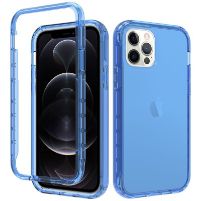 Чехол TPU+PC Full Body с защитой 360 для Apple iPhone 12 Pro / 12 (6.1") Синий