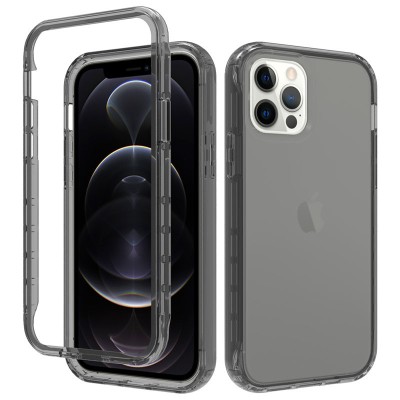 Чехол TPU+PC Full Body с защитой 360 для Apple iPhone 12 Pro / 12 (6.1") Черный