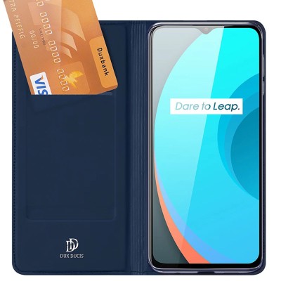 Чехол-книжка Dux Ducis с карманом для визиток для Realme C11 (2021) / C20 Синий