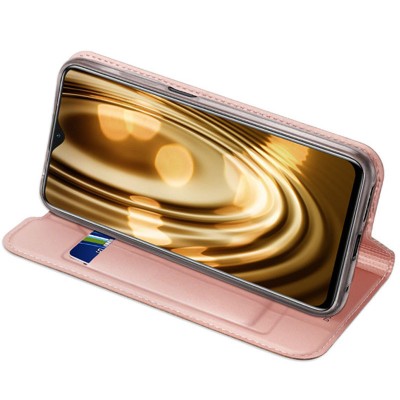 Чехол-книжка Dux Ducis с карманом для визиток для Xiaomi Poco M3 / Redmi 9 Power / Redmi 9T Rose Gold
