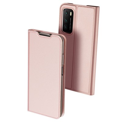 Чехол-книжка Dux Ducis с карманом для визиток для Xiaomi Poco M3 / Redmi 9 Power / Redmi 9T Rose Gold