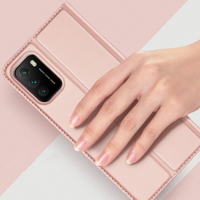 Чехол-книжка Dux Ducis с карманом для визиток для Xiaomi Poco M3 / Redmi 9 Power / Redmi 9T Rose Gold