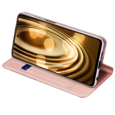 Чехол-книжка Dux Ducis с карманом для визиток для Xiaomi Redmi Note 9 / Redmi 10X Rose Gold