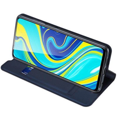 Чехол-книжка Dux Ducis с карманом для визиток для Xiaomi Redmi Note 9 / Redmi 10X Синий