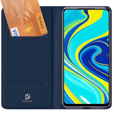 Чехол-книжка Dux Ducis с карманом для визиток для Xiaomi Redmi Note 9 / Redmi 10X Синий