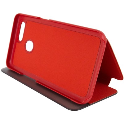 Чехол-книжка Smart View Cover для Oppo A5s / Oppo A12 Красный / Светлое окошко