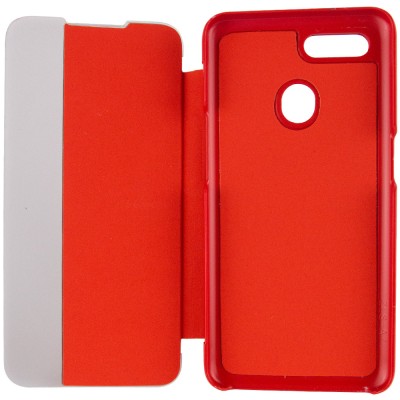Чехол-книжка Smart View Cover для Oppo A5s / Oppo A12 Красный / Светлое окошко