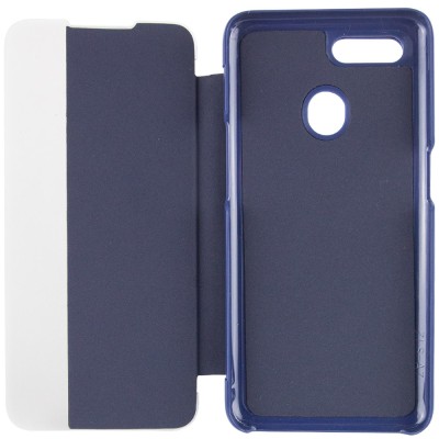 Чехол-книжка Smart View Cover для Oppo A5s / Oppo A12 Синий / Светлое окошко