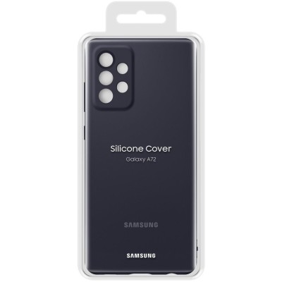 Чехол-накладка Samsung A72 2021 Silicone Cover EF-PA725TBEGRU Black