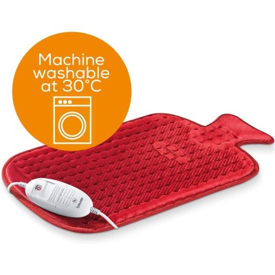 Купити Электрогрелка Beurer традиционная форма, 30х50см, 100Вт, 3 режима, микроволокно, крассный (HK_44)