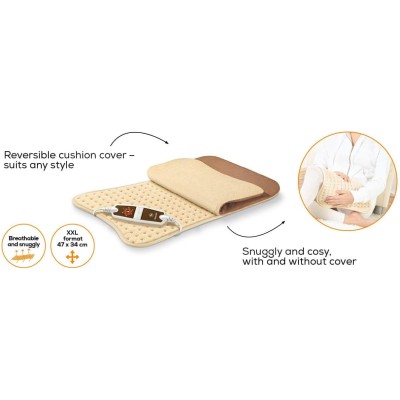 Купити Электрогрелка Beurer, 34х47см, 100Вт, 6 режима, микроволокно, коричневый (HK_115)