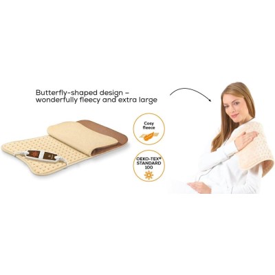 Купити Электрогрелка Beurer, 34х47см, 100Вт, 6 режима, микроволокно, коричневый (HK_115)