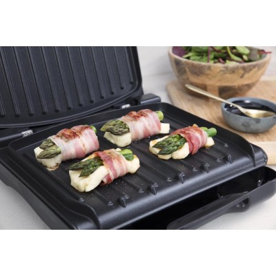 Электрогриль George Foreman 25030-56 Compact Steel Grill, 1200 Вт, Красный (25030-56GF)