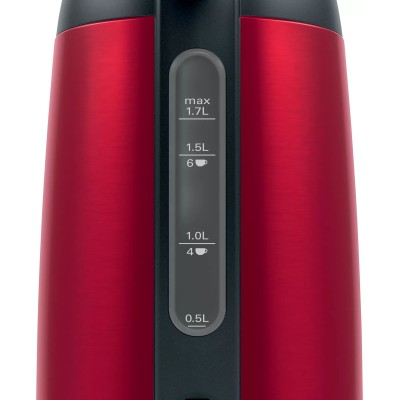 Купити Электрочайник Bosch 1.7л, металл, красно-черный (TWK3P424)