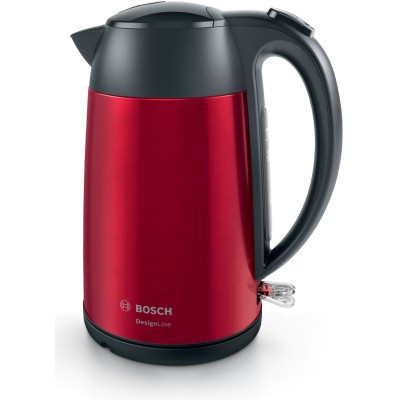Купити Электрочайник Bosch 1.7л, металл, красно-черный (TWK3P424)