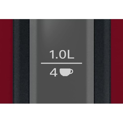 Купити Электрочайник Bosch 1.7л, металл, красно-черный (TWK3P424)