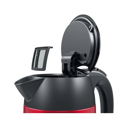Купити Электрочайник Bosch 1.7л, металл, красно-черный (TWK3P424)