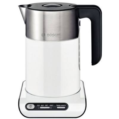 Электрочайник Bosch, 1.5л, с двойными стенками, поддержк.темп, белый (TWK8611P)
