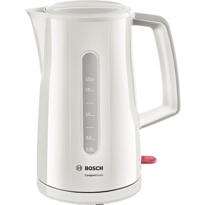 Электрочайник Bosch, 1.7л, пластик, белый (TWK3A011)