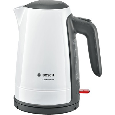 Купити Электрочайник Bosch, 1.7л, пластик, белый с черным (TWK6A011)