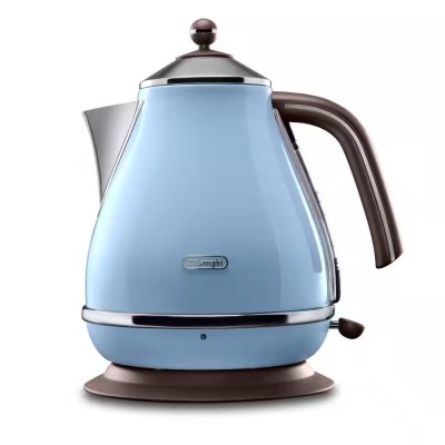 Электрочайник DeLonghi Icona Vintage, 1.7л, нержавеющая сталь, голубой (KBOV2001AZ)