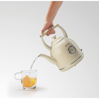 Купити Электрочайник Gorenje 1.7л, 2200Вт, strix контроль, пластик/металл, бежевый (K17CLIN)