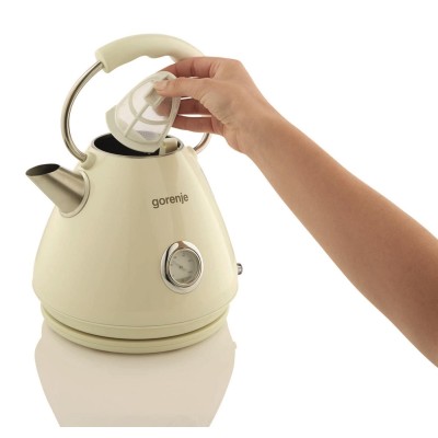 Электрочайник Gorenje 1.7л, пластик, бежевый (K17CLI)