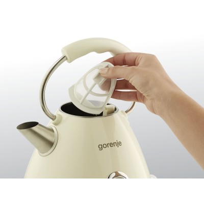 Электрочайник Gorenje 1.7л, пластик, бежевый (K17CLI)