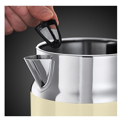 Купити Электрочайник Russell Hobbs Retro, 1.7л, металл, бежево-серебристый (21672-70)