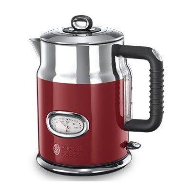 Электрочайник Russell Hobbs Retro, 1.7л, металл, красно-серебристый (21670-70)