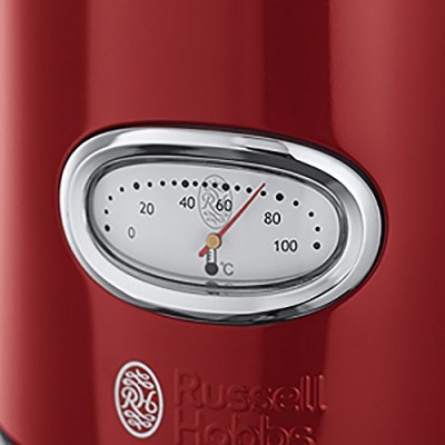 Электрочайник Russell Hobbs Retro, 1.7л, металл, красно-серебристый (21670-70)
