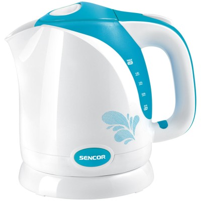 Электрочайник Sencor 1,5л, Strix, пластик, глянец, бело-голубой (SWK1507TQ)