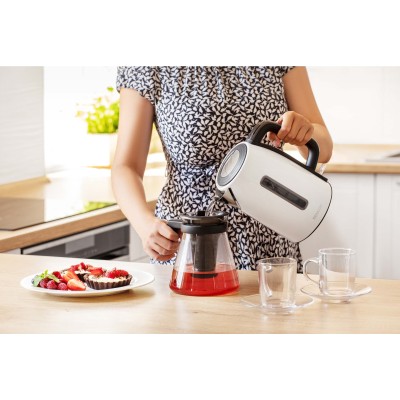 Электрочайник Sencor 1.7л, Strix, металл, белый матовый (SWK7000WH)