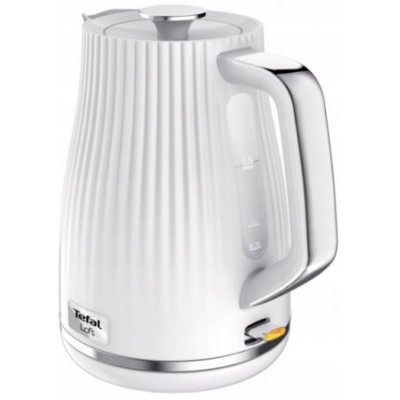 Электрочайник Tefal Loft 1.7л, Strix, пластик, белый (KO250130)
