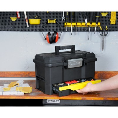 Ящик для инструмента Stanley 19", с выдвижной секцией, 48.1x27.9x28.7см (1-70-316)