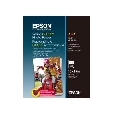 Бумага Epson 100mmx150mm Value Glossy Photo Paper 100 л. 