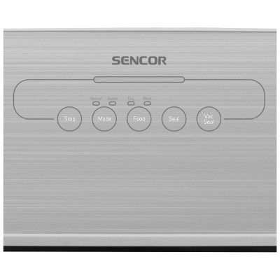 Вакууматор Sencor для пакетов и контейнеров, 110Вт, 300мм, электронное управл., +5 пакетов, +1 рулон, пластик, серебристый (SVS3010GY)