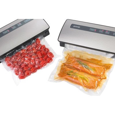 Вакуумный упаковщик GORENJE, электронное упр, 120 Вт., ф-ция запаивания и вакуумирования, серебристый (VS120ES)