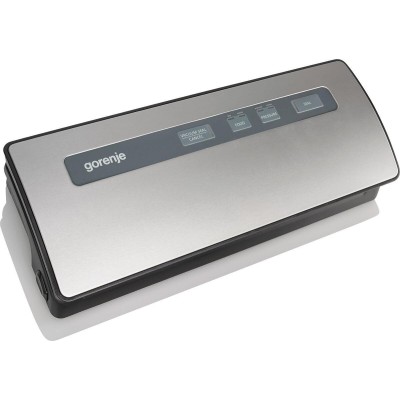 Вакуумный упаковщик GORENJE, электронное упр, 120 Вт., ф-ция запаивания и вакуумирования, серебристый (VS120ES)
