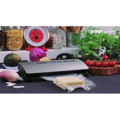 Вакуумный упаковщик GORENJE, электронное управление, 120 Вт., ф-ция запаивания и вакуумиров (VS120E)