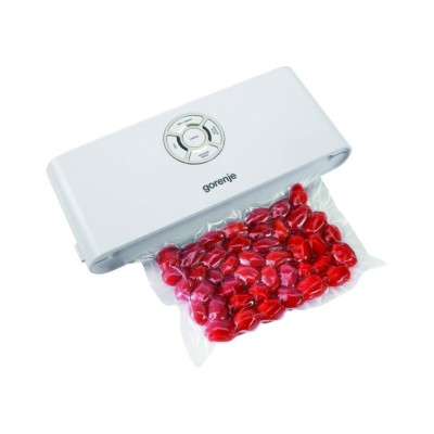 Вакуумный упаковщик GORENJE, электронное управление, 120 Вт., ф-ция запаивания и вакуумирования, белый (VS120W)