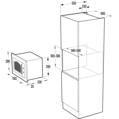 Вбуд. міквохв. піч GORENJE BM 235 CLB