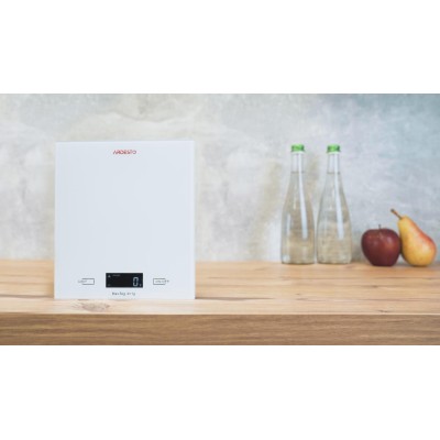 Весы Ardesto кухонные, 5кг, AAAx2 в компл, стекло, белый (SCK-893W)